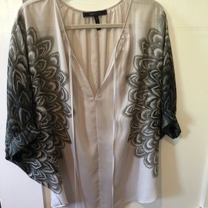 BCBG boho feather top